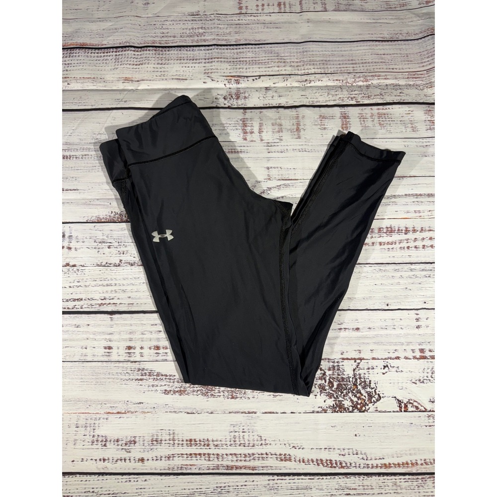 Under Armour Womens HeatGear Leggings Black Workout Pants Size Medium